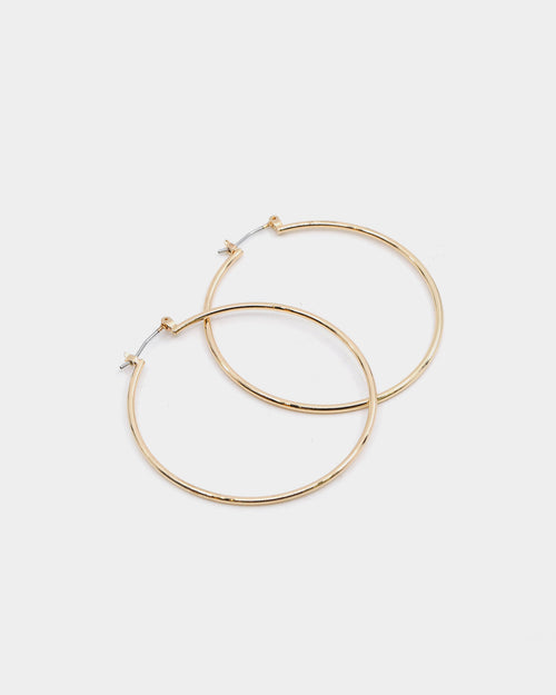 Raising Hell Women's Large Hoop Earrings Gold