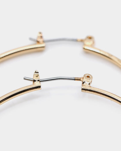 Raising Hell Women's Large Hoop Earrings Gold