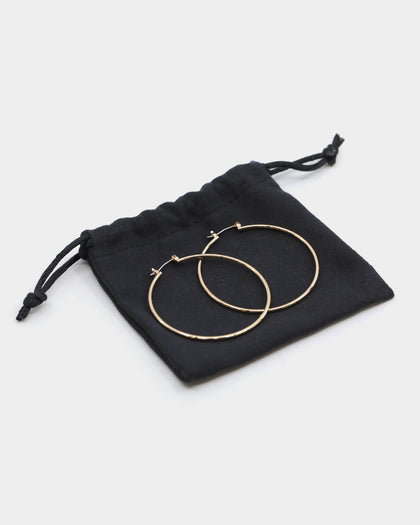 Raising Hell Women's Large Hoop Earrings Gold