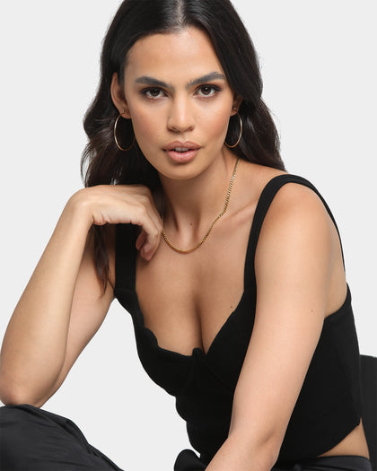 Raising Hell Women's Large Hoop Earrings Gold