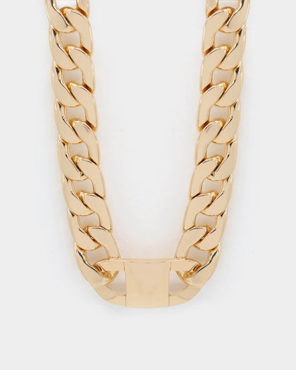 Raising Hell Women's Clasp Choker Chain Gold