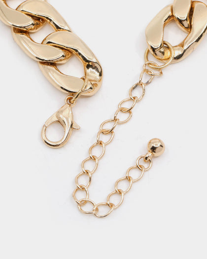 Raising Hell Women's Clasp Choker Chain Gold