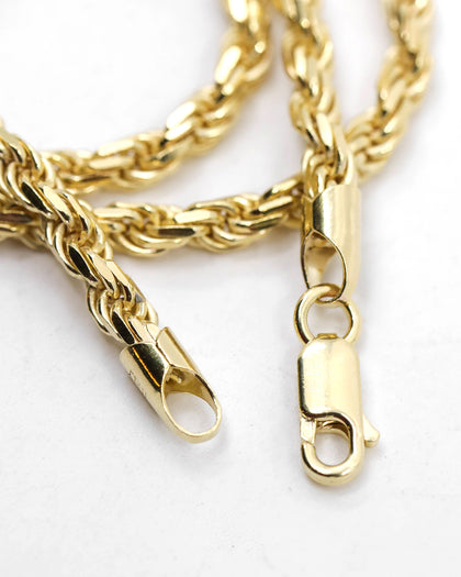 Raising Hell Women's 16" 4mm Rope Chain Choker 18K Gold Vermeil