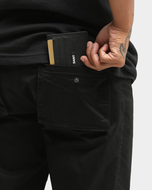 Saint Morta Men's Mini Logo Cardholder Black