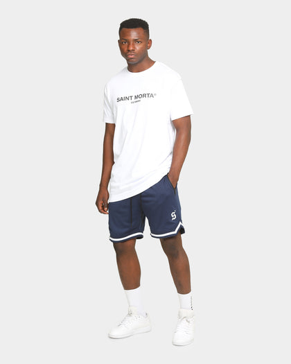 Saint Morta Men's Icon Mesh Basketball Short Navy/White