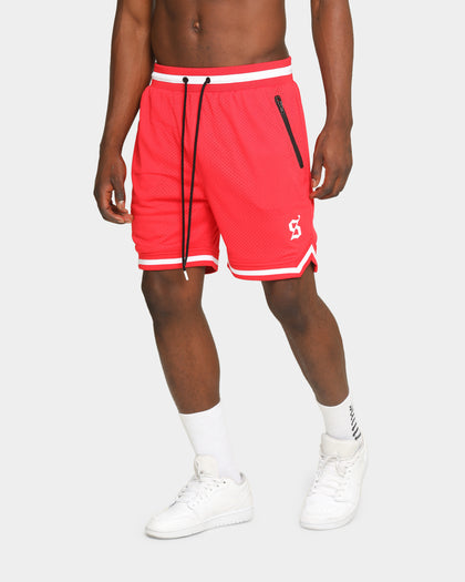 Saint Morta Men's Icon Mesh Basketball Short Red/White