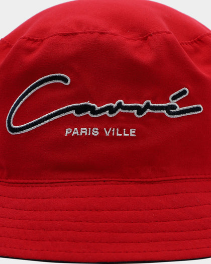Carre Paris City Reversible Bucket Hat Navy/Red