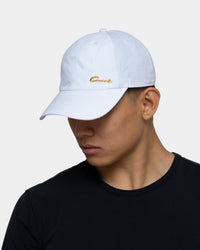 Carré Men's Scripted Metal Badge Classique Strapback White/Gold