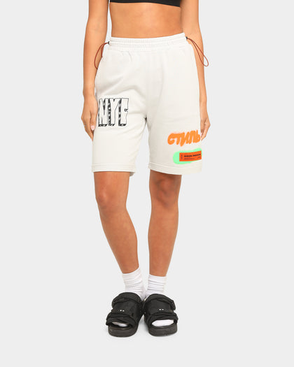 Heron Preston Graffiti СТИЛЬ Logo Sweatshorts Ice Grey