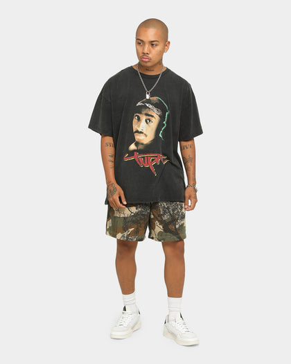 TUPAC Red Tupac T-Shirt Washed Black