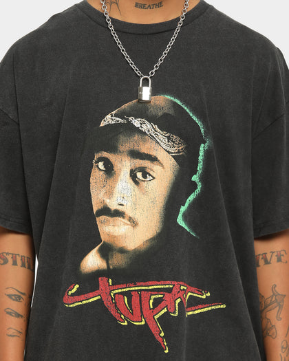 TUPAC Red Tupac T-Shirt Washed Black