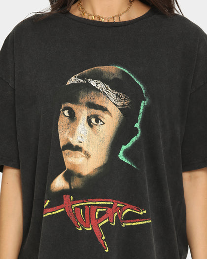 TUPAC Red Tupac T-Shirt Washed Black