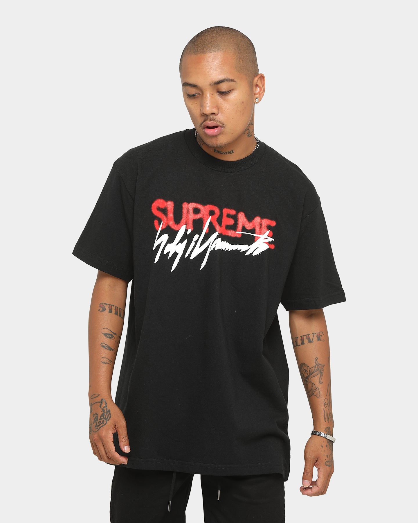 Supreme Supreme X Yohji Yamamoto Logo T-Shirt Black | Culture Kings US