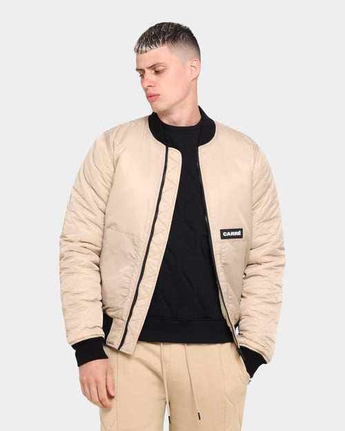 Carré Motor Quilted Bomber Jacket Stone