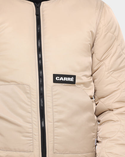 Carré Motor Quilted Bomber Jacket Stone