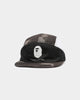 A Bathing Ape Camo Colour Block 5 Panel Strapback Black