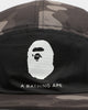 A Bathing Ape Camo Colour Block 5 Panel Strapback Black