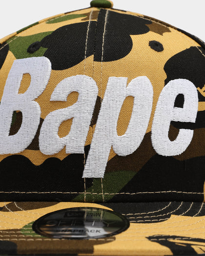 A Bathing Ape 1st Camo Bape x New Era Snapback Yellow
