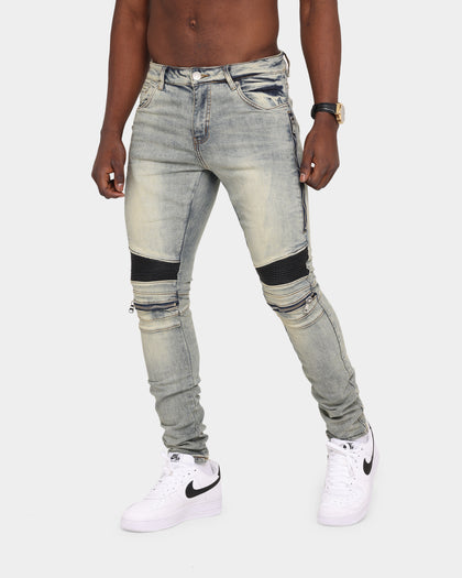 Embellish Sunny Biker Denim Jean Light Sand