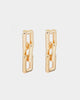 Raising Hell Women's Chain Link Earrings Gold