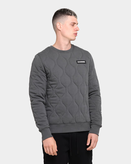 Carré Roadman Quilted Sweater Charcoal