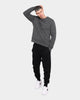 Carré Roadman Quilted Sweater Charcoal