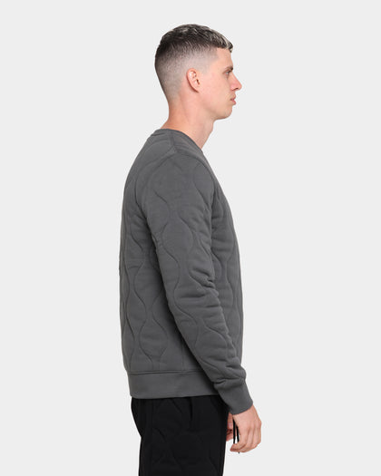 Carré Roadman Quilted Sweater Charcoal