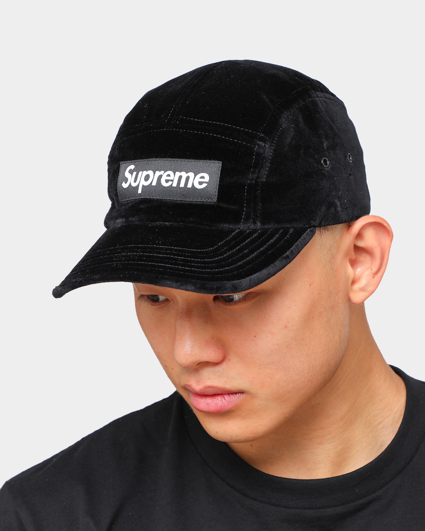 Supreme Velvet Camp Cap Black | Culture Kings US