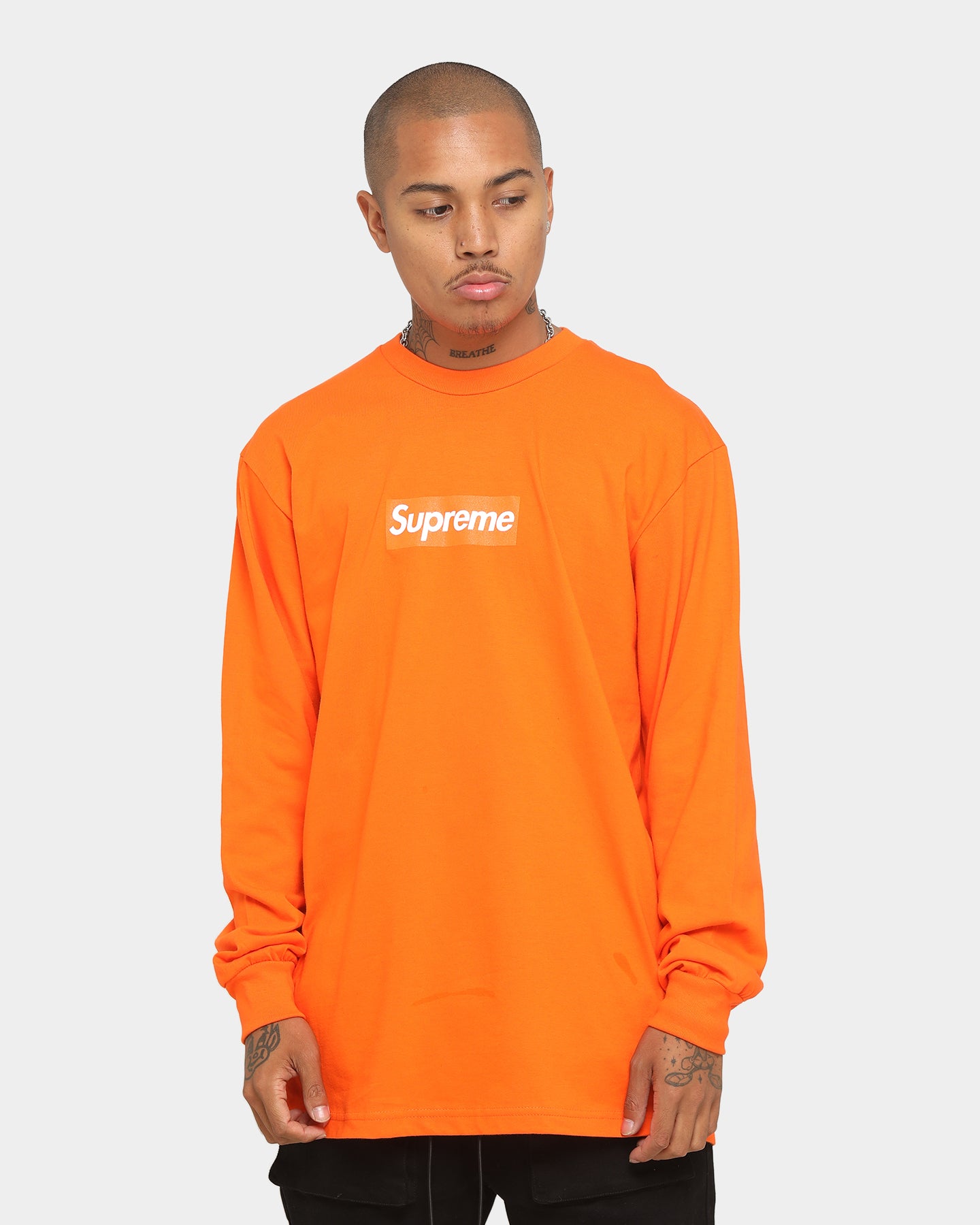 H*様 Supreme 20AW Box Logo L/S Tee ORANGE Supreme Box Logo L S Tee (FW20) - $48