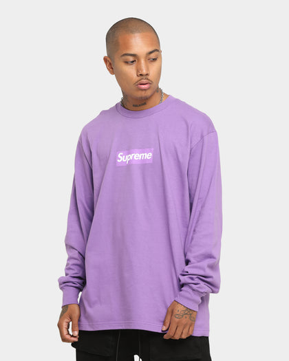 Supreme Box Logo Long T-Shirt Purple