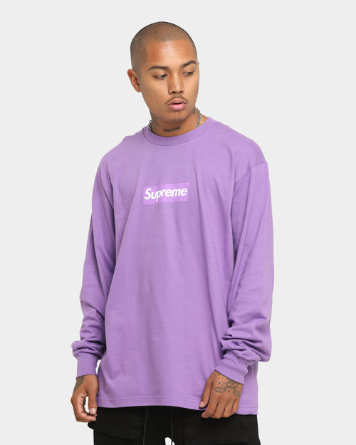 Supreme Box Logo Long T-Shirt Purple