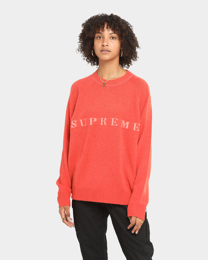 Supreme Stone Washed Sweater Red