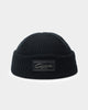Carré Script Waffle Beanie Black