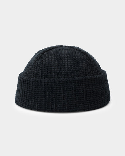 Carré Script Waffle Beanie Black