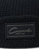 Carré Script Waffle Beanie Black