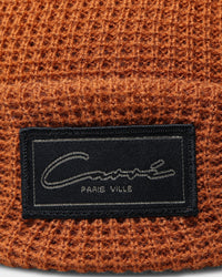 Carré Script Waffle Beanie Stone