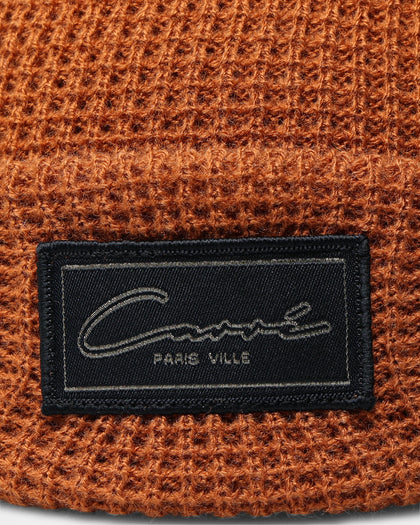 Carré Script Waffle Beanie Stone
