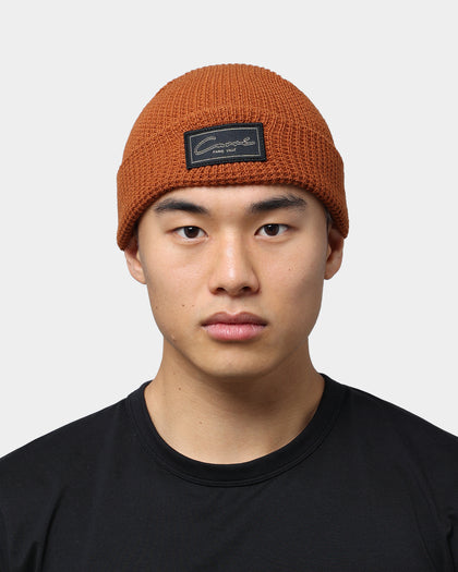 Carré Script Waffle Beanie Stone