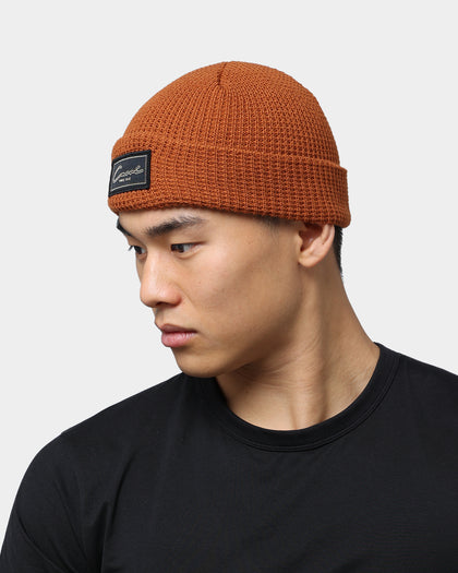 Carré Script Waffle Beanie Stone