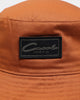 Carre Script Patch Bucket Hat Brown