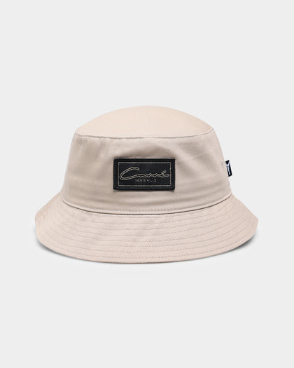 Carre Script Patch Bucket Hat Stone
