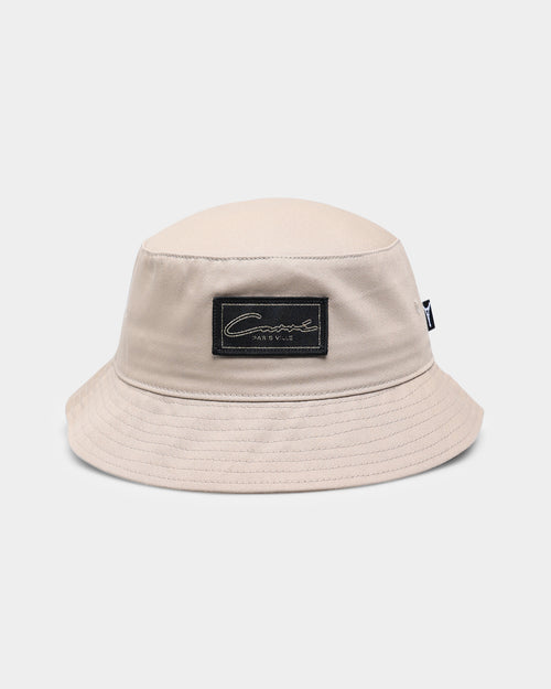 Carre Script Patch Bucket Hat Stone