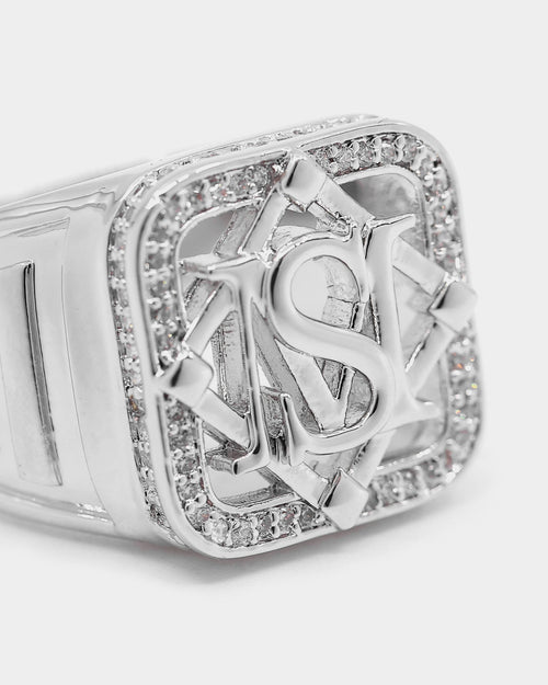 Saint Morta Men's Lineage Championship Ring Iced White Gold