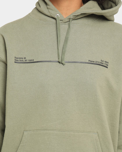 Supreme Shop Hooded Sweatshirt Light Olive