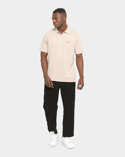Palace Thin Stripe Polo Tan