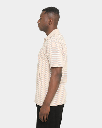 Palace Thin Stripe Polo Tan