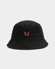 Goat Crew Single Butterfly Bucket Hat Black/Pink