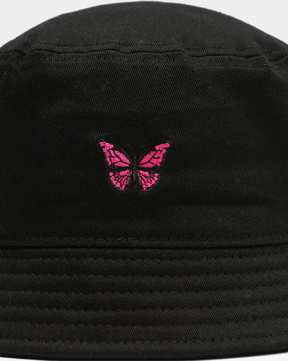 Goat Crew Single Butterfly Bucket Hat Black/Pink