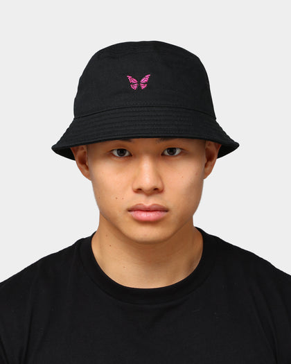 Goat Crew Single Butterfly Bucket Hat Black/Pink