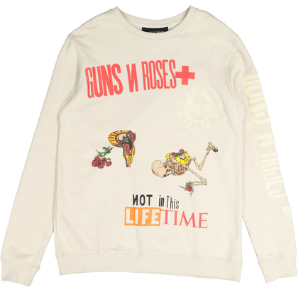 Guns N Roses Bleeding Car Crewneck Natural